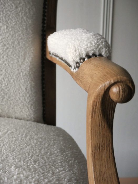 Tissu bouclette Terre d'assises Tapissier d'ameublement